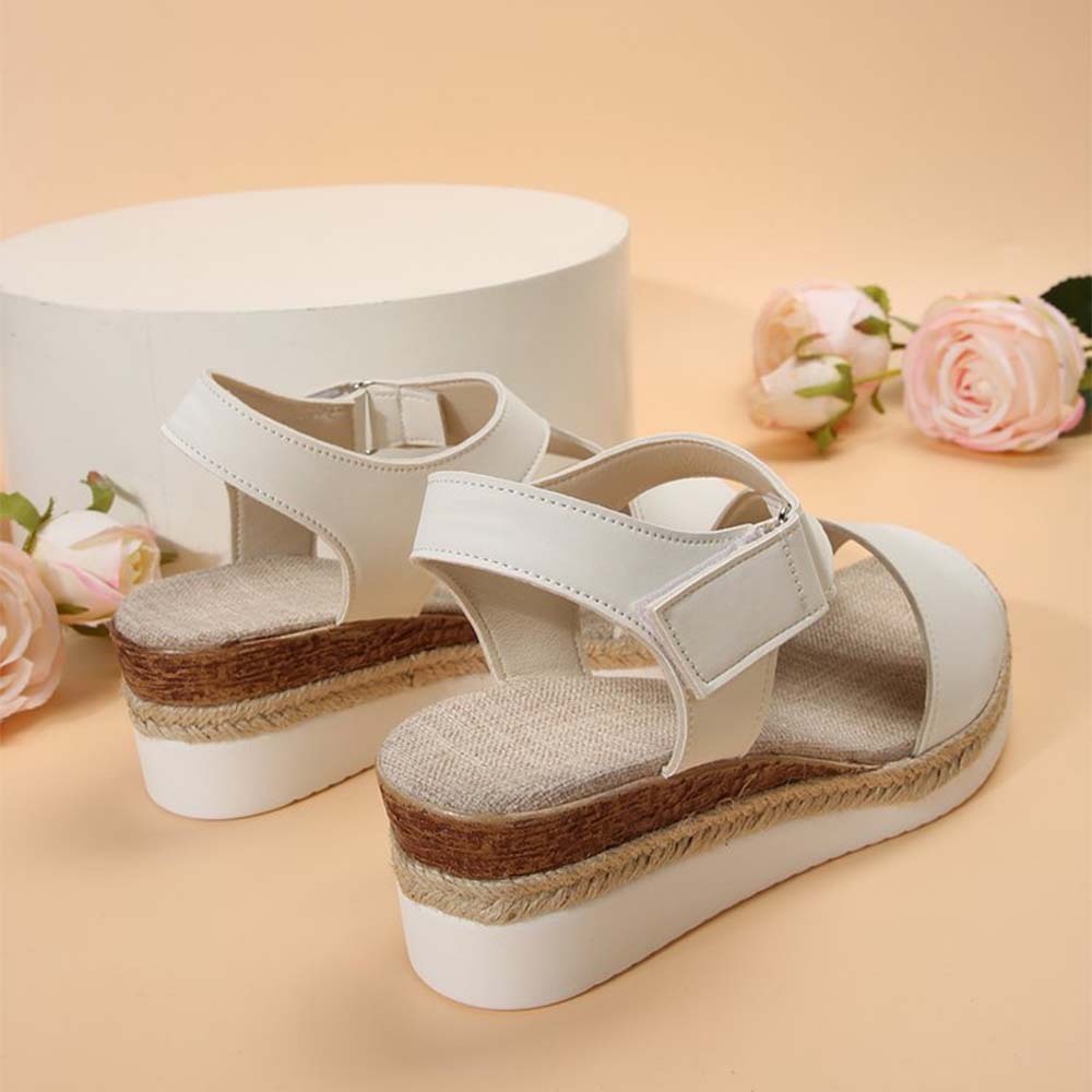 2024 nuevas sandalias informales con boca de pez y cuña para mujer