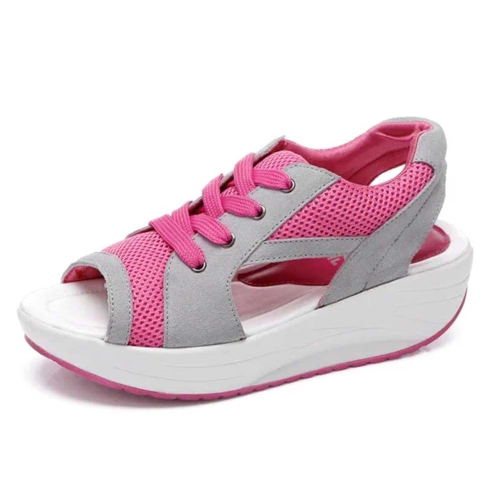 Sandalias deportivas transpirables de malla hueca para mujer