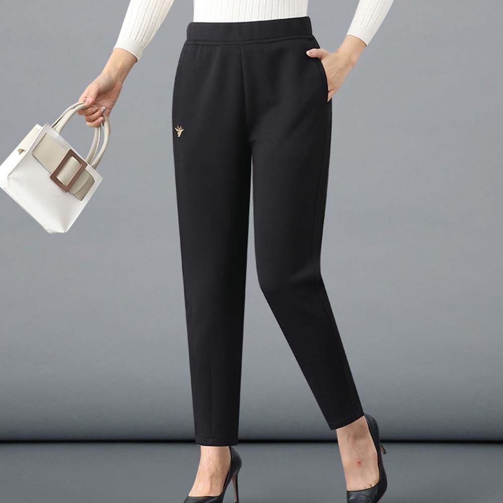 Pantalones casuales de cintura alta sueltos y cómodos para mujer