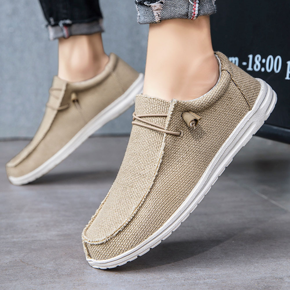 Olivoslindo Zapatos casuales de lona Mocasines de hombre Zapatos de tela Zapatos de pesca