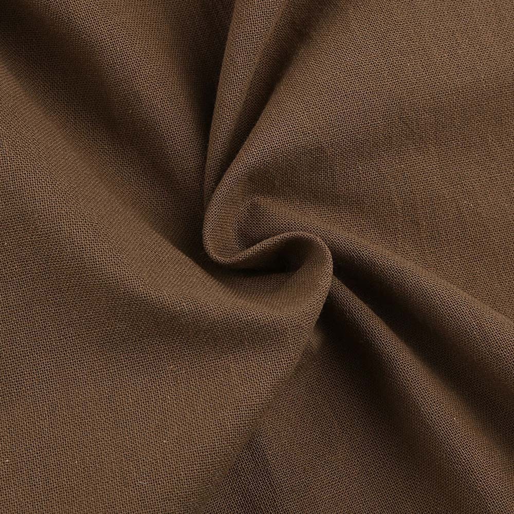 Women's high waist cotton and linen wide leg trousers