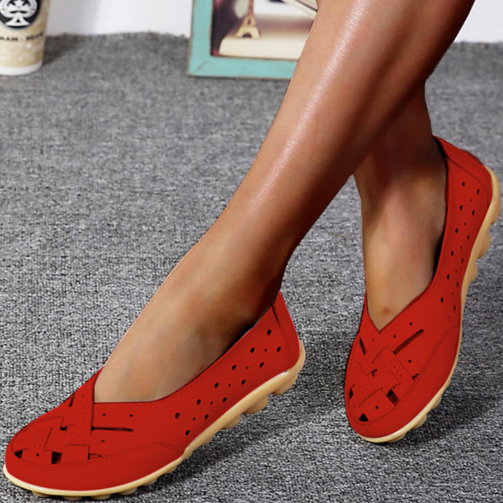 Zapatos planos huecos cómodos y transpirables de verano