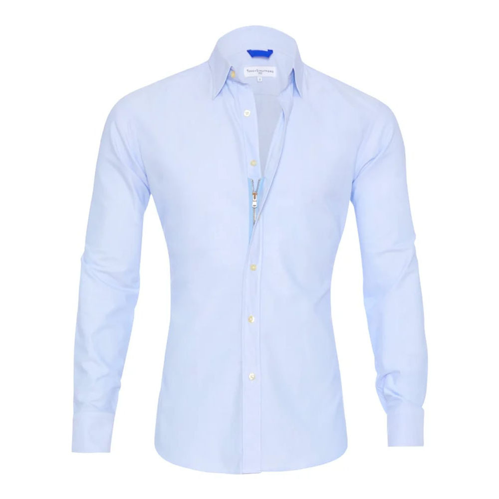 Camisa elástica con cremallera para hombre nueva de primavera
