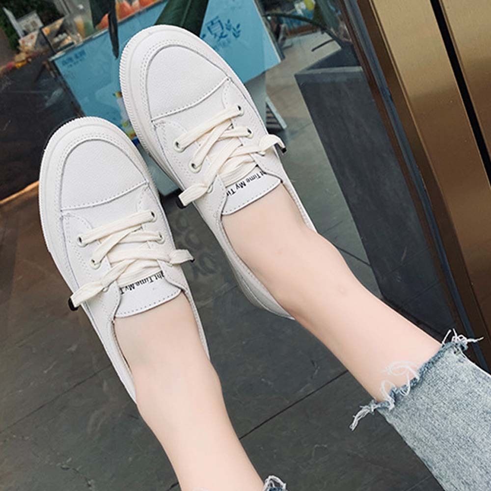 Women's casual versatile white walking shoes
