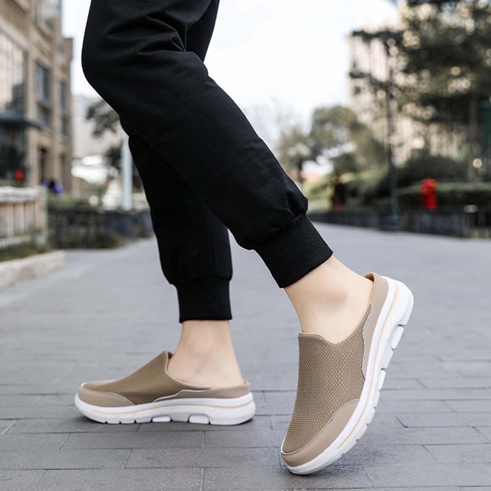 Smiledeer Men's and women's comfortable slip-ons breathable half-slippers