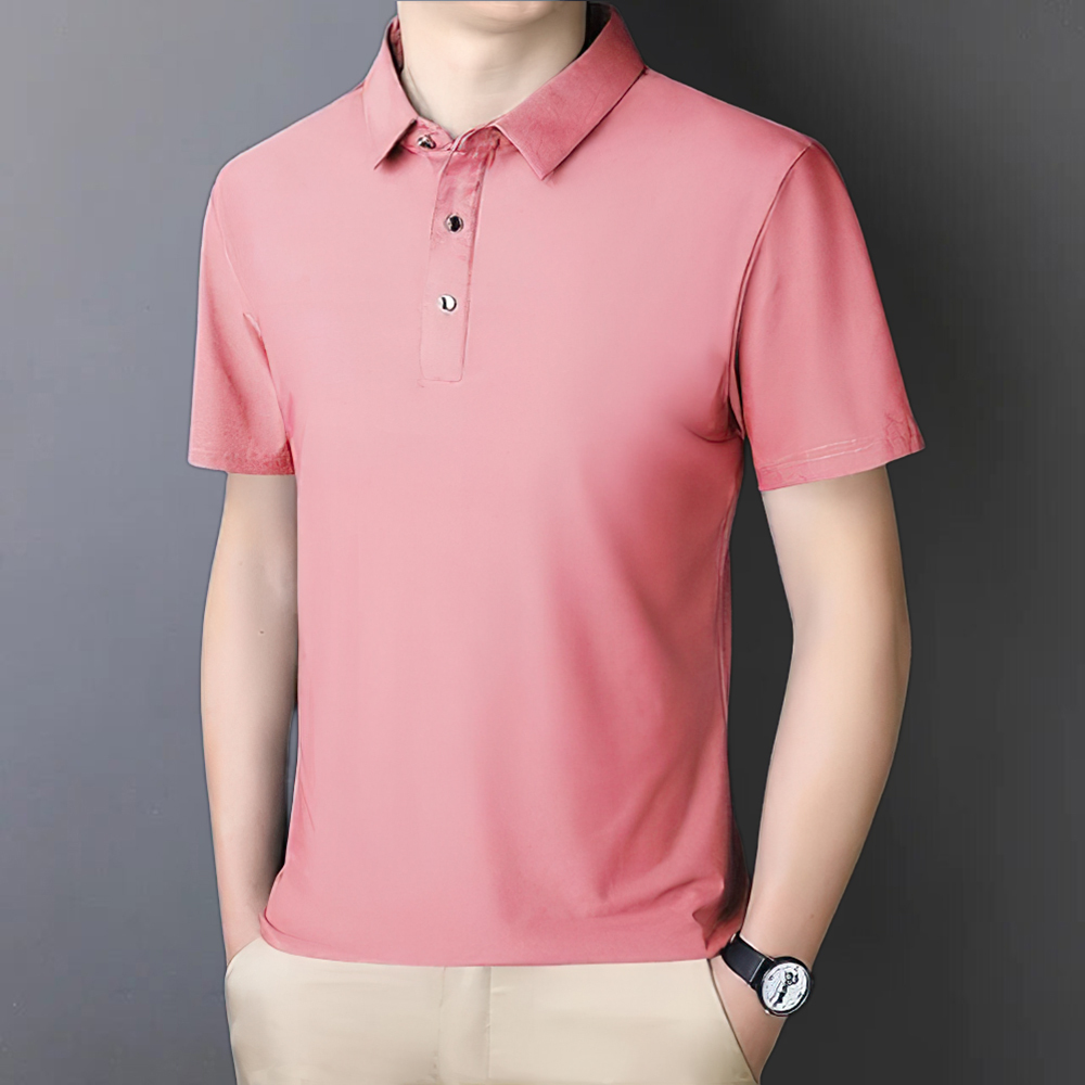 Men's Breathable Ice Silk Short Sleeve Polo Shirt