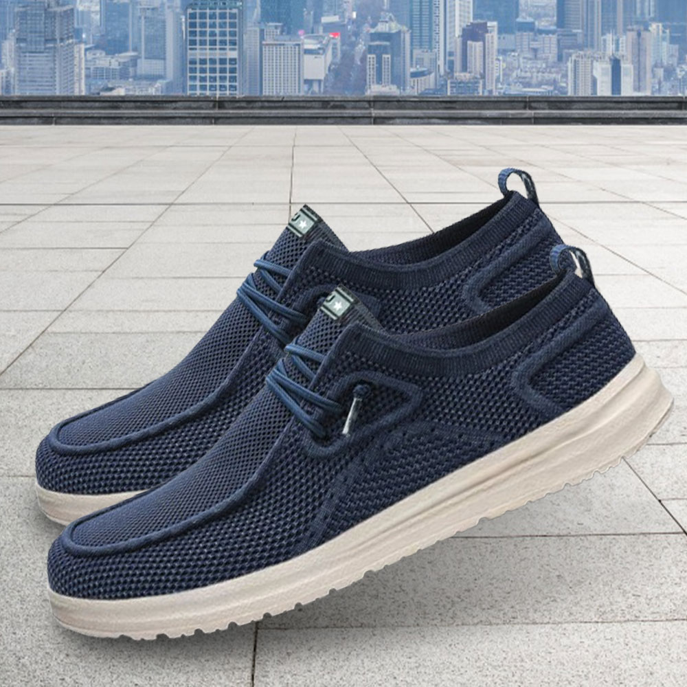 Men's breathable and comfortable mesh lace-up casual shoes