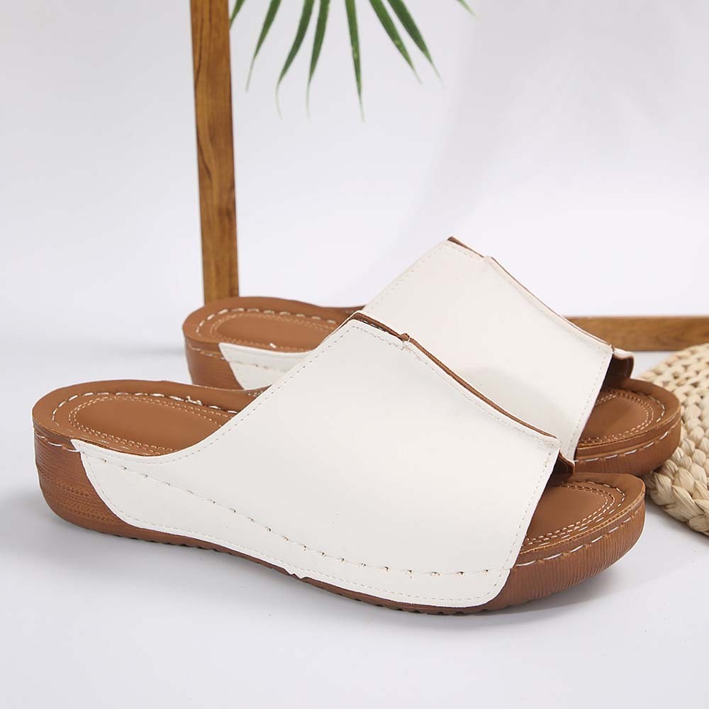 Hojanaranja Zapatillas de casa de mujer ligeras y cómodas con suela gruesa