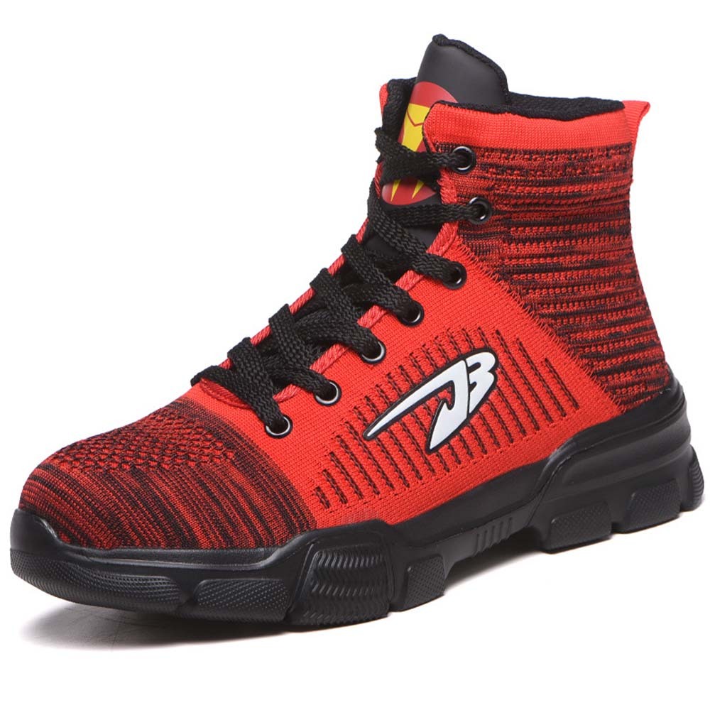 Men's anti-smash and anti-puncture high-top safety shoes