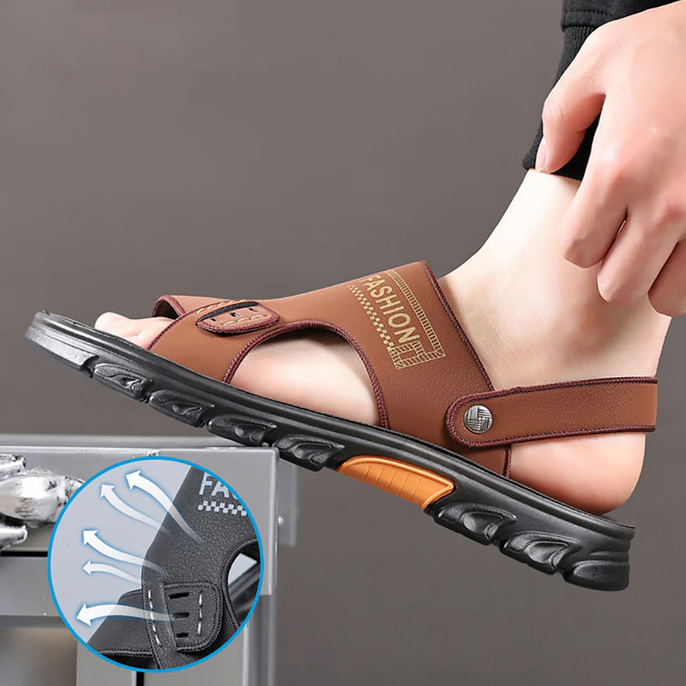 Sandalias de playa con punta abierta, antideslizantes y transpirables para hombre