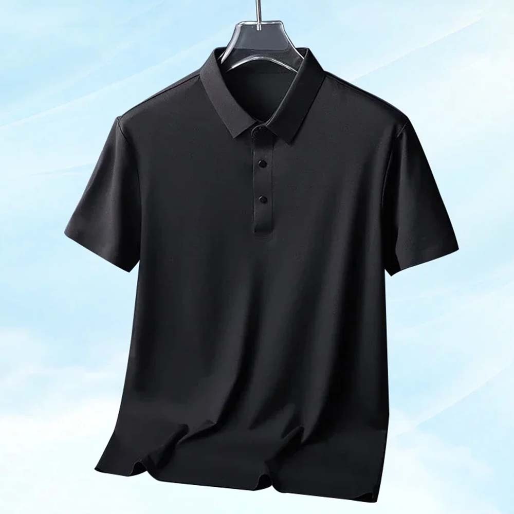 Polo de manga corta de secado rápido para hombre Summer Icy