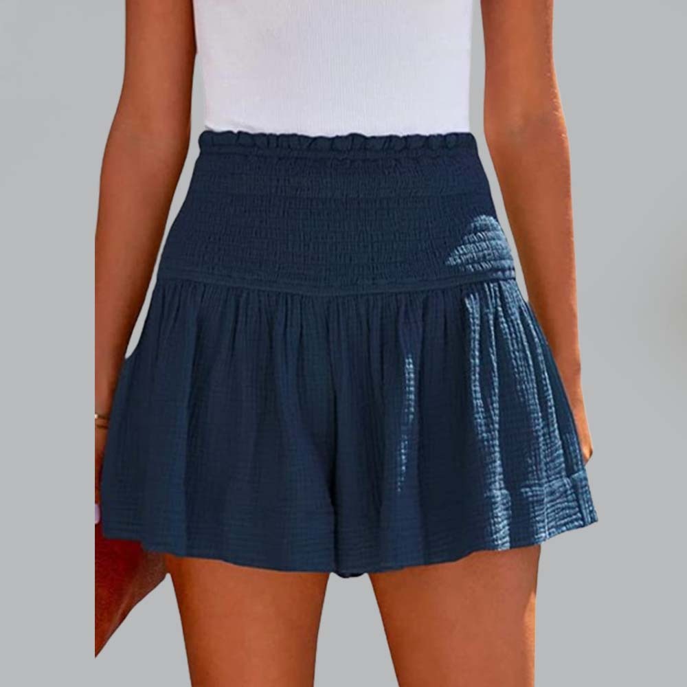 Women's summer comfortable and breathable cotton and linen culottes