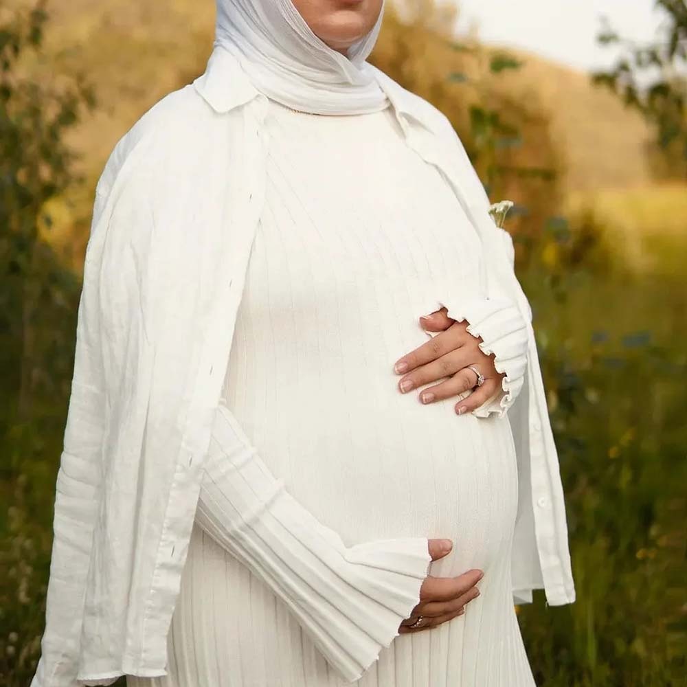 Fashion new long sleeve knitted midi dress