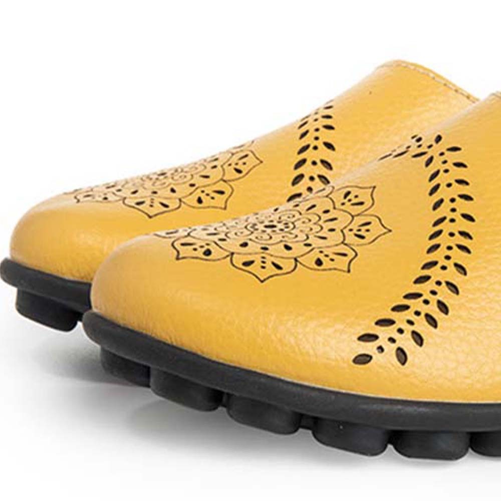 Olivoslindo Zapatos Dodge bajos de cuero informales para mujer de primavera y verano