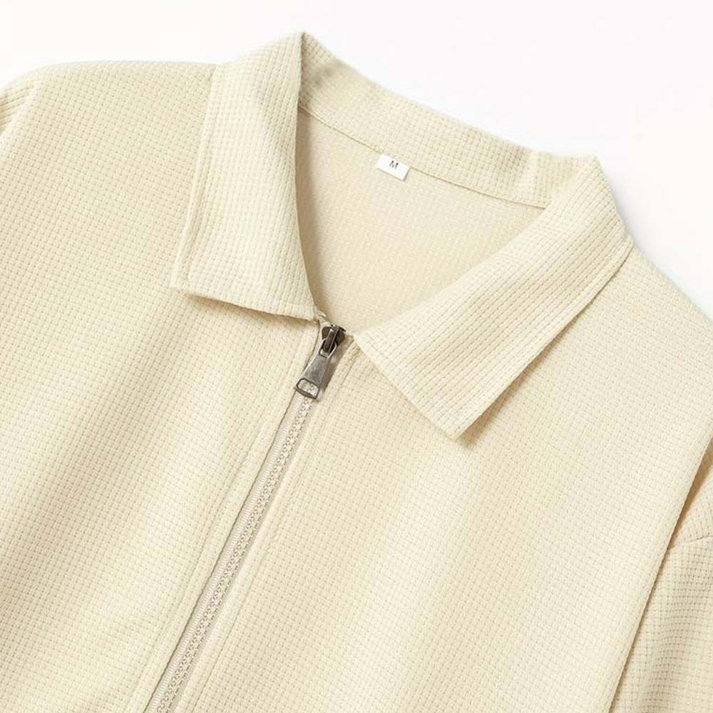 Smiledeer Men's new waffle casual sports 2-piece set