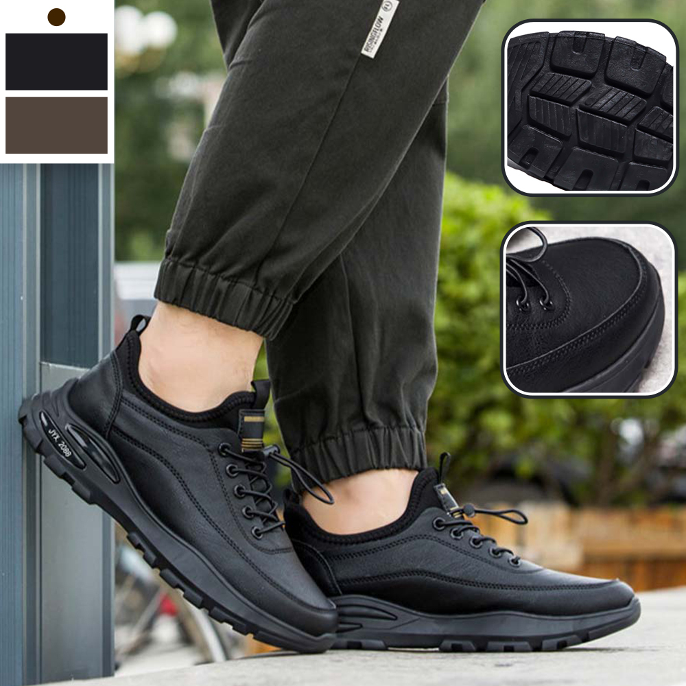 Zapatillas casual hombre de piel con cordones