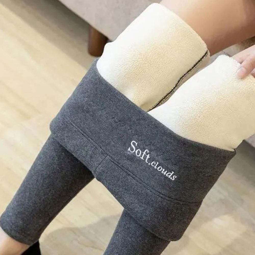 Figcoco Ladies fashion comfortable fleece warm leggings