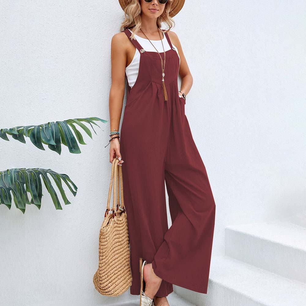 Olivoslindo Nuevos monos casuales de mujer de color sólido a la moda