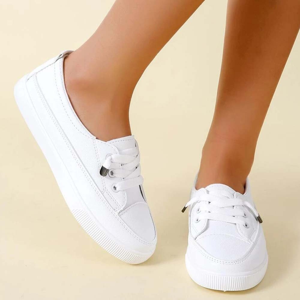 Women's casual versatile white walking shoes