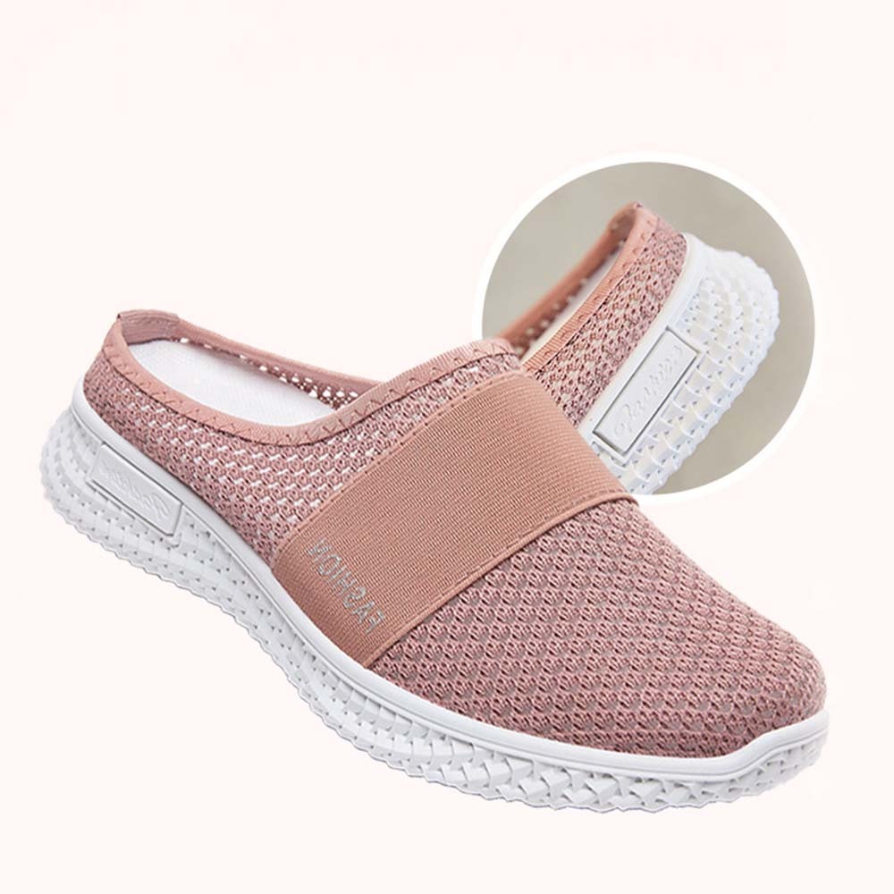 Verano nuevos zapatos de mujer medias zapatillas de malla transpirable