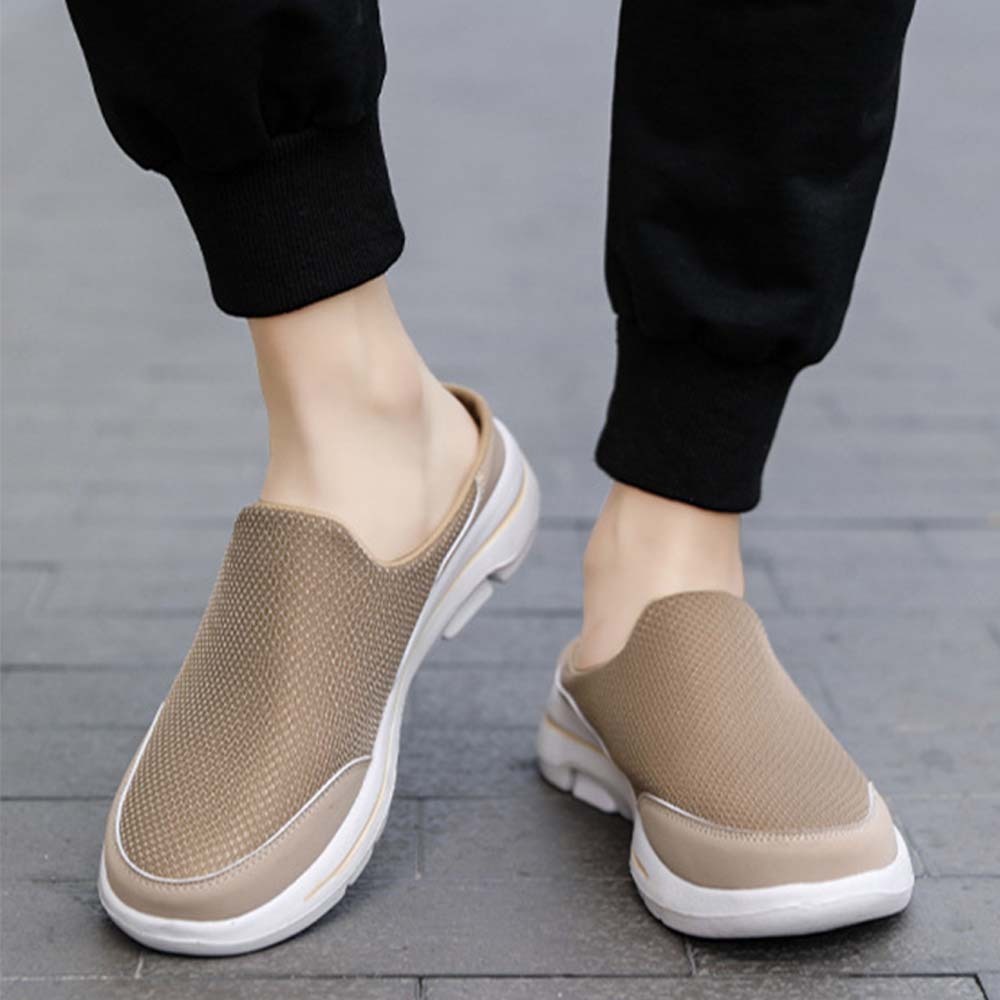 Smiledeer Men's and women's comfortable slip-ons breathable half-slippers