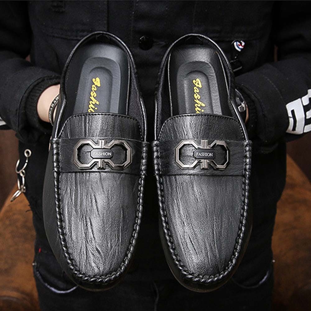 Zapatillas de hombre de piel transpirable con suela suave