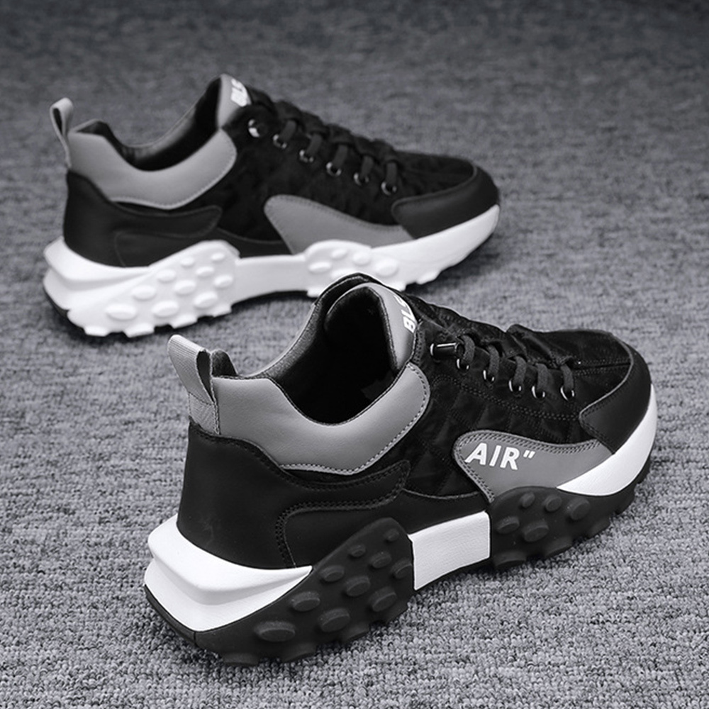 Glowtomato™ Men's Color Block Thick Sole Sneakers