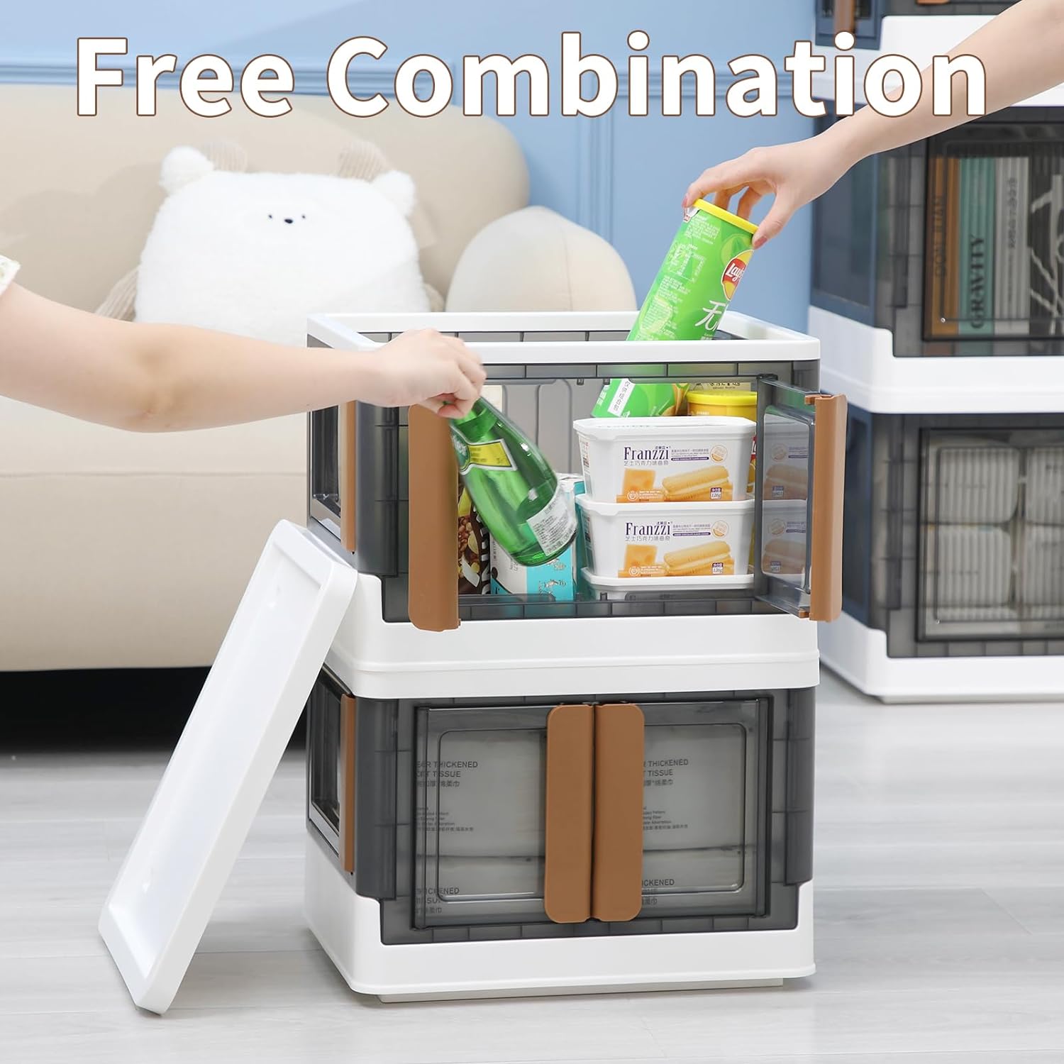 🎉Limited time deal🔥Closet Organizers and Storage - Trunk Car Organizer with Lids and Doors, Dorm Room Essentials