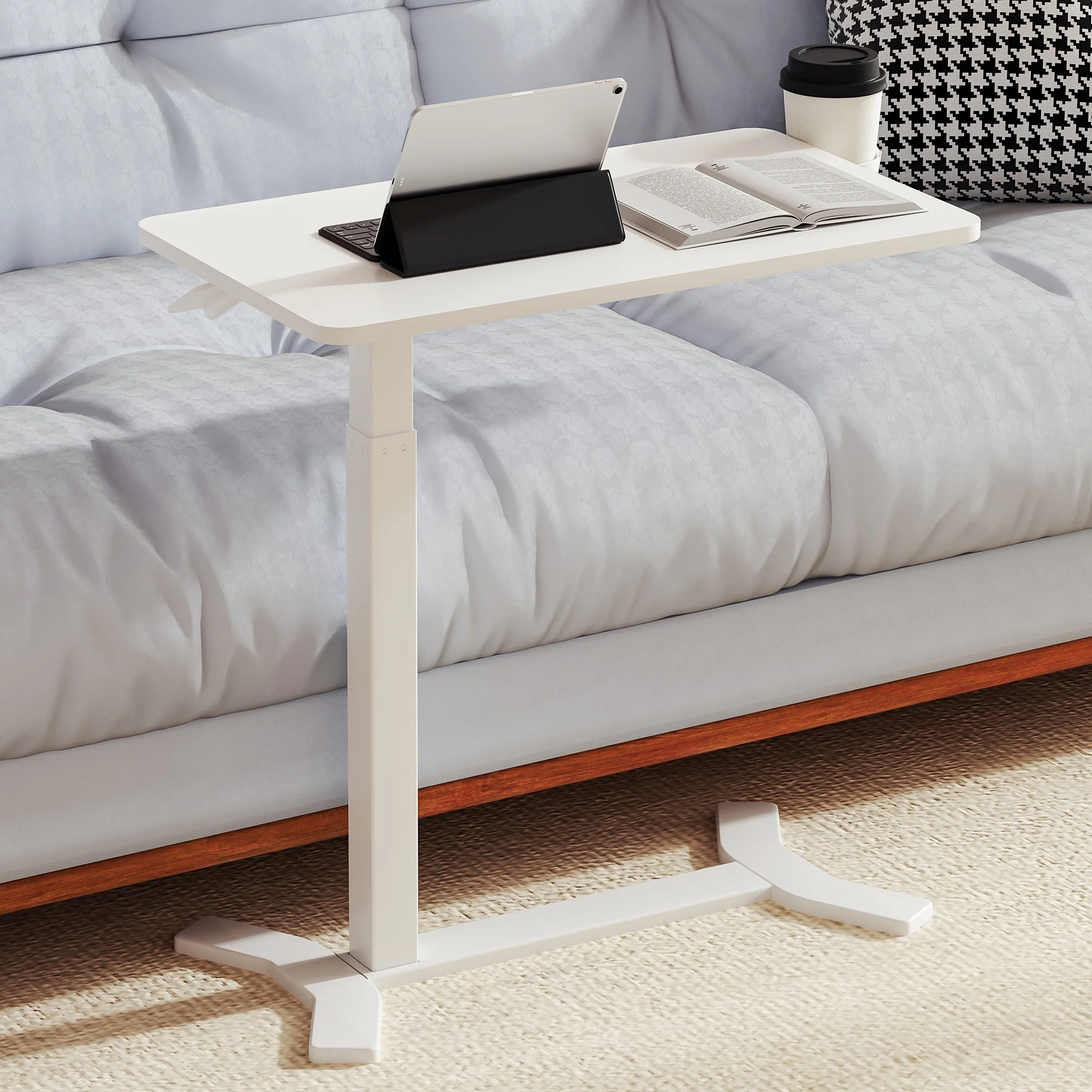 🔥Last Day 60% OFF💥Adjustable Overbed Bedside Table with Wheels