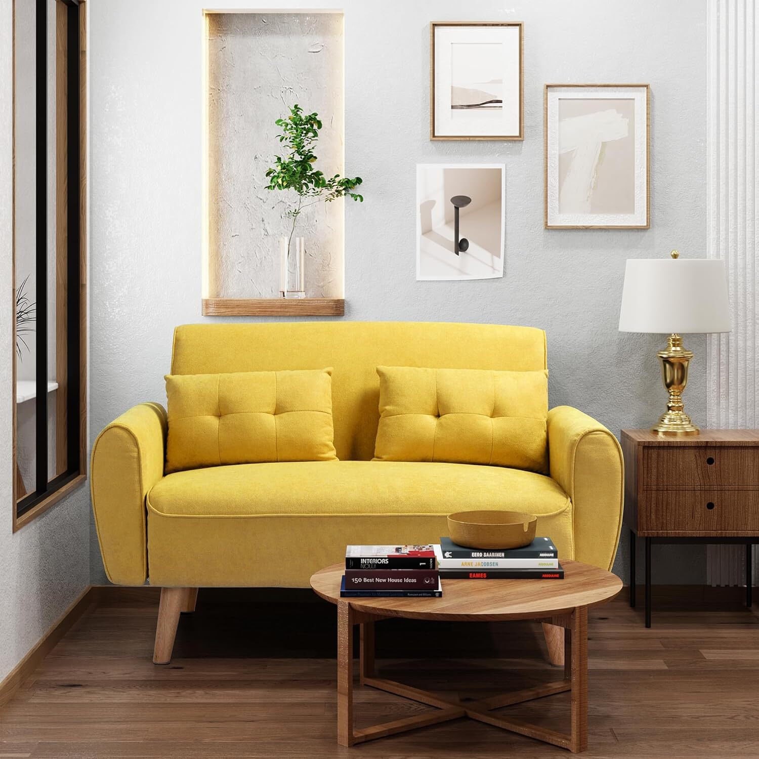 ⏳Last day for clearance🔥47" Small Modern Loveseat Couch Sofa