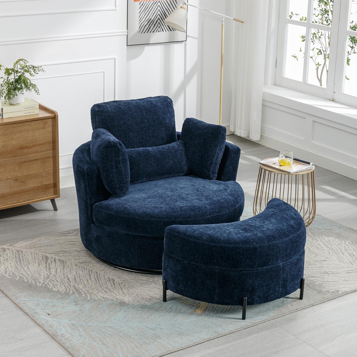 Big Round Cuddle Chair  Swivel Sofa