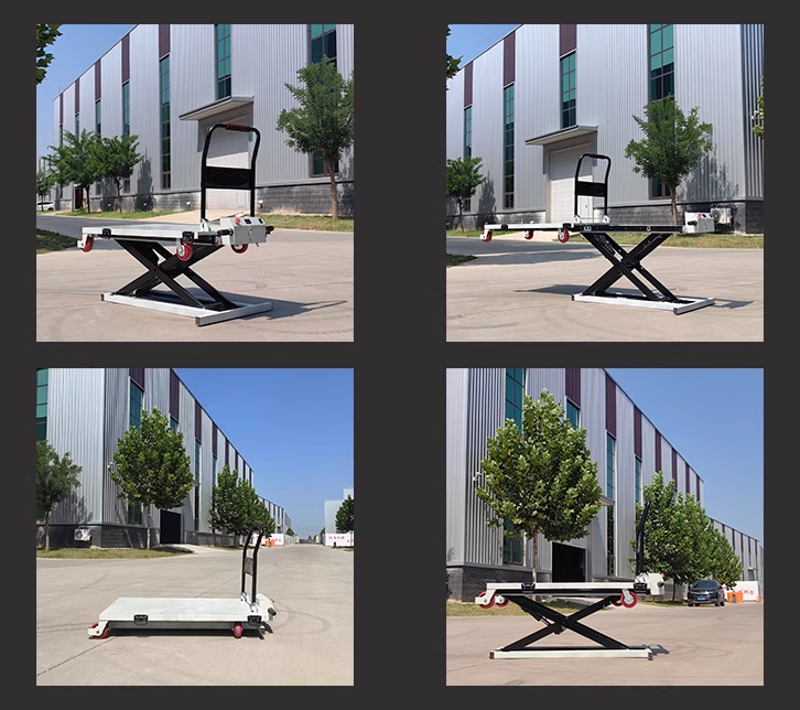 Portable electric hydraulic lifting flatbed handcart