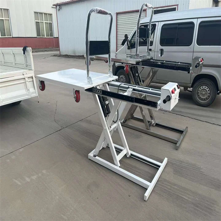 Portable electric hydraulic lifting flatbed handcart