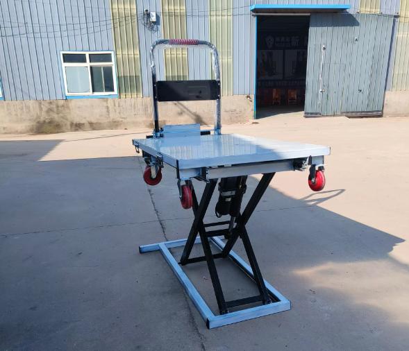 Portable electric hydraulic lifting flatbed handcart