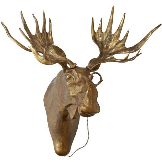 Eugene the Moose Wall Mount-With Antique Gold Frame