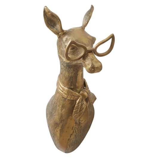 Margie the Fawn Wall Mount-With Antique Gold Frame