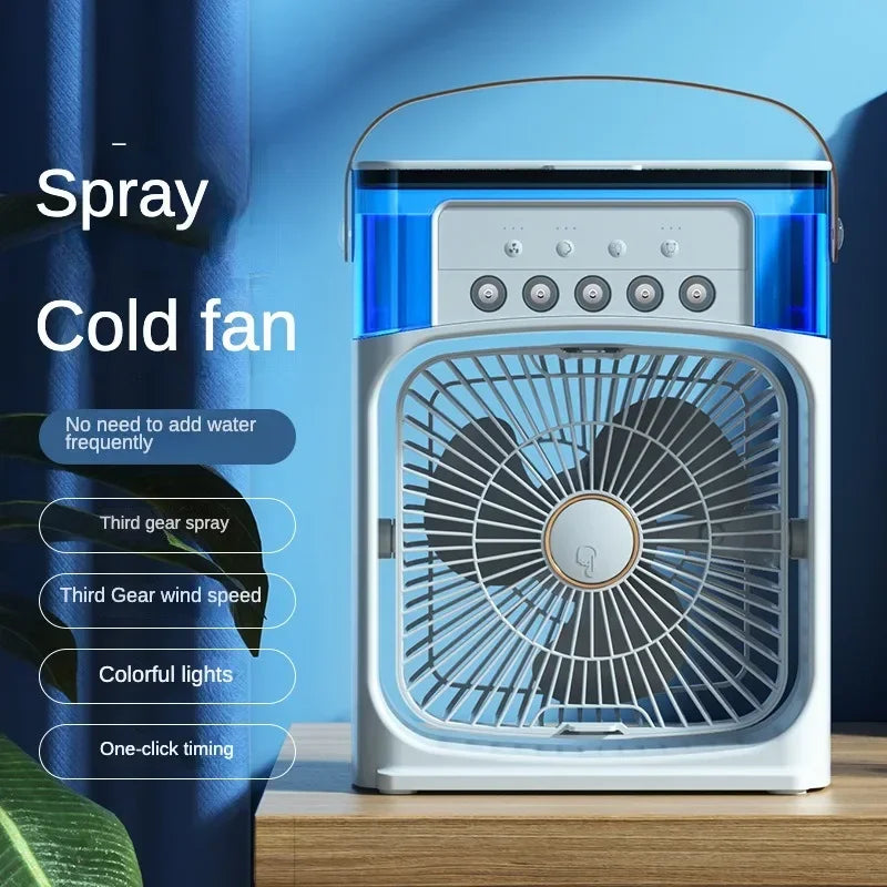 Three-in-one humidifier air conditioner fan