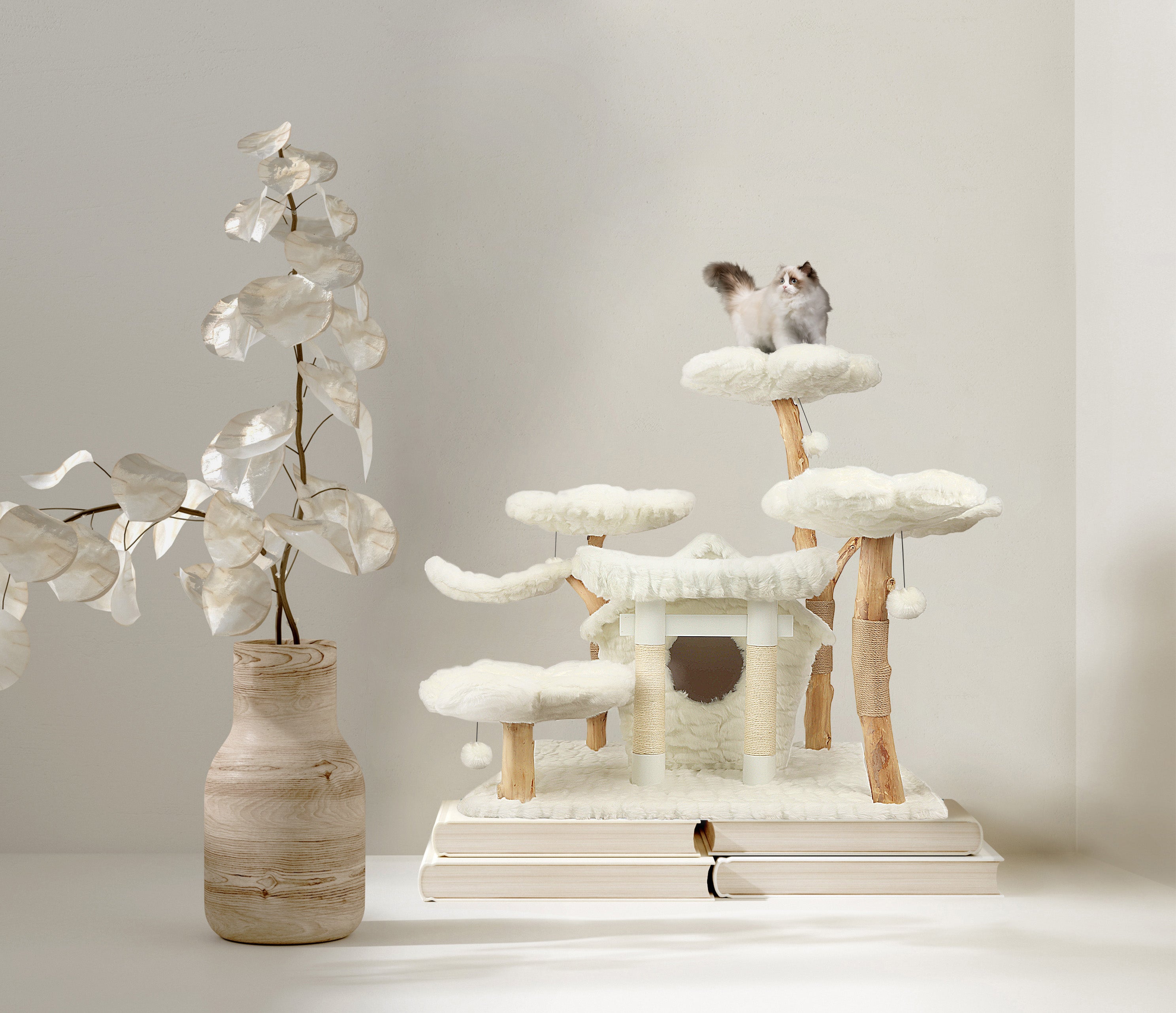 TEDDY BLANC SECRET GARDEN - FLORAL CAT MANSION