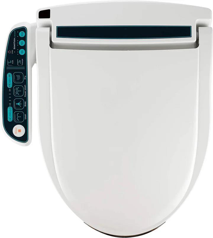 Electric Bidet Heated Smart Toilet Seat with Unlimited Heated Water, Side Control Panel, Deodorizer, and Warm Air Dryer - Adjustable and Self-Cleaning