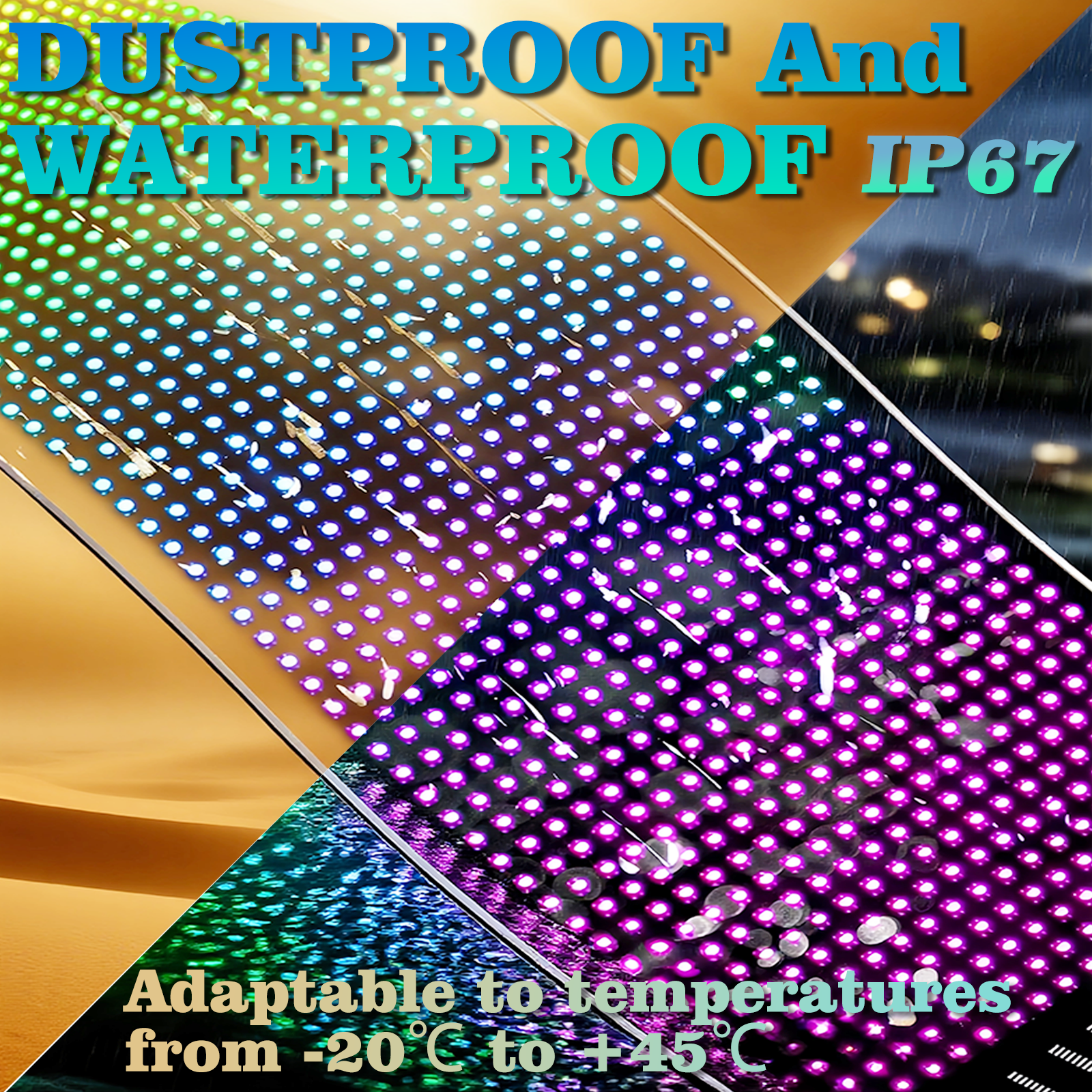 LED Matrix Display Panel, Devil Eyes Light for Cars Windshield, Programmable LED Scrolling Sign, Advertising Sign with Remote + APP+ Voice Control, DIY Pattern Animation 