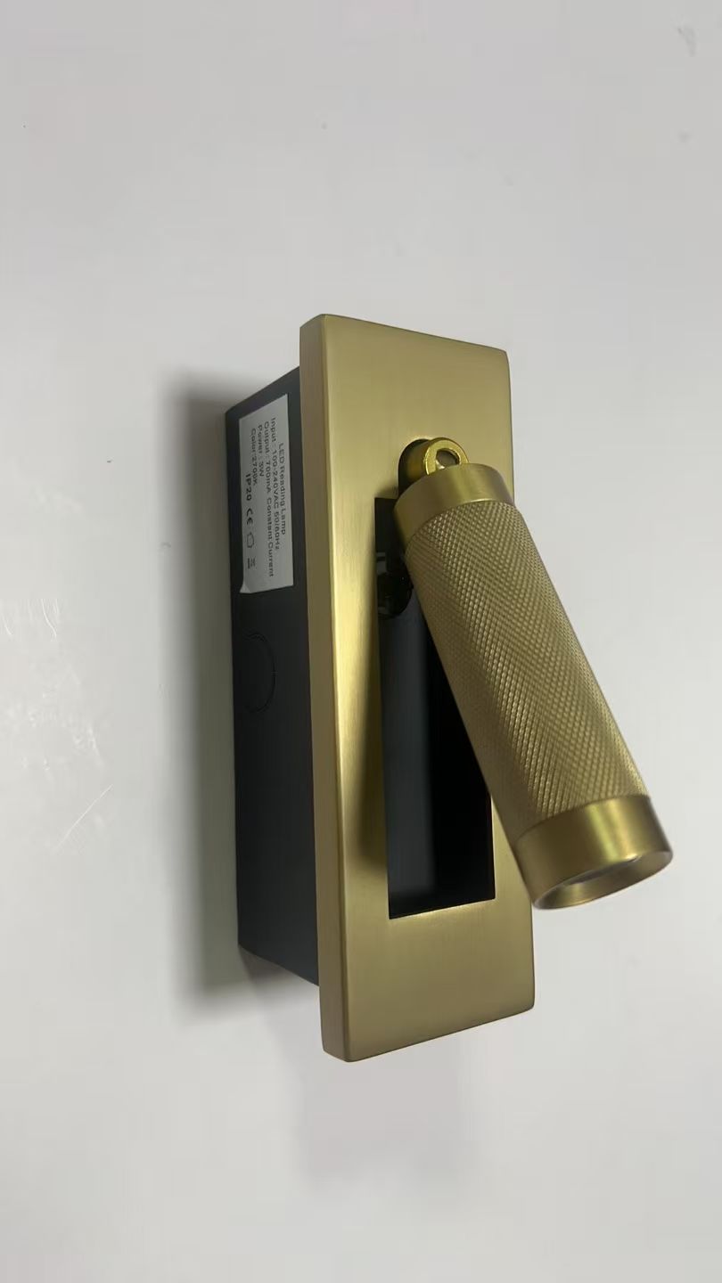 Meanyee Embedded Wall reading lamp headboard personal reading light 3W 3000K