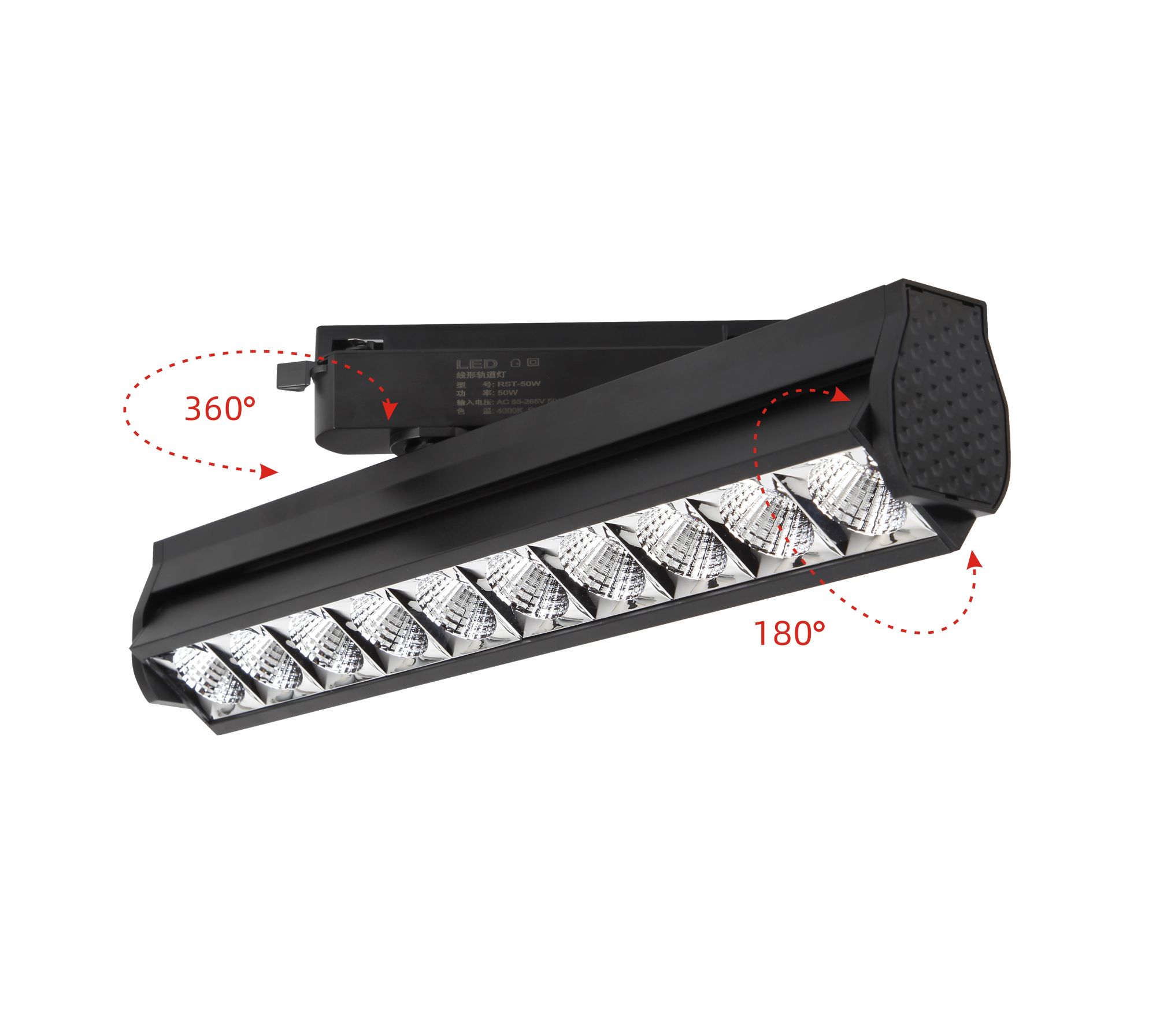 Adjustable linear track light for commercial shop mall clothing spot light warehouse office lamp 110V 220V