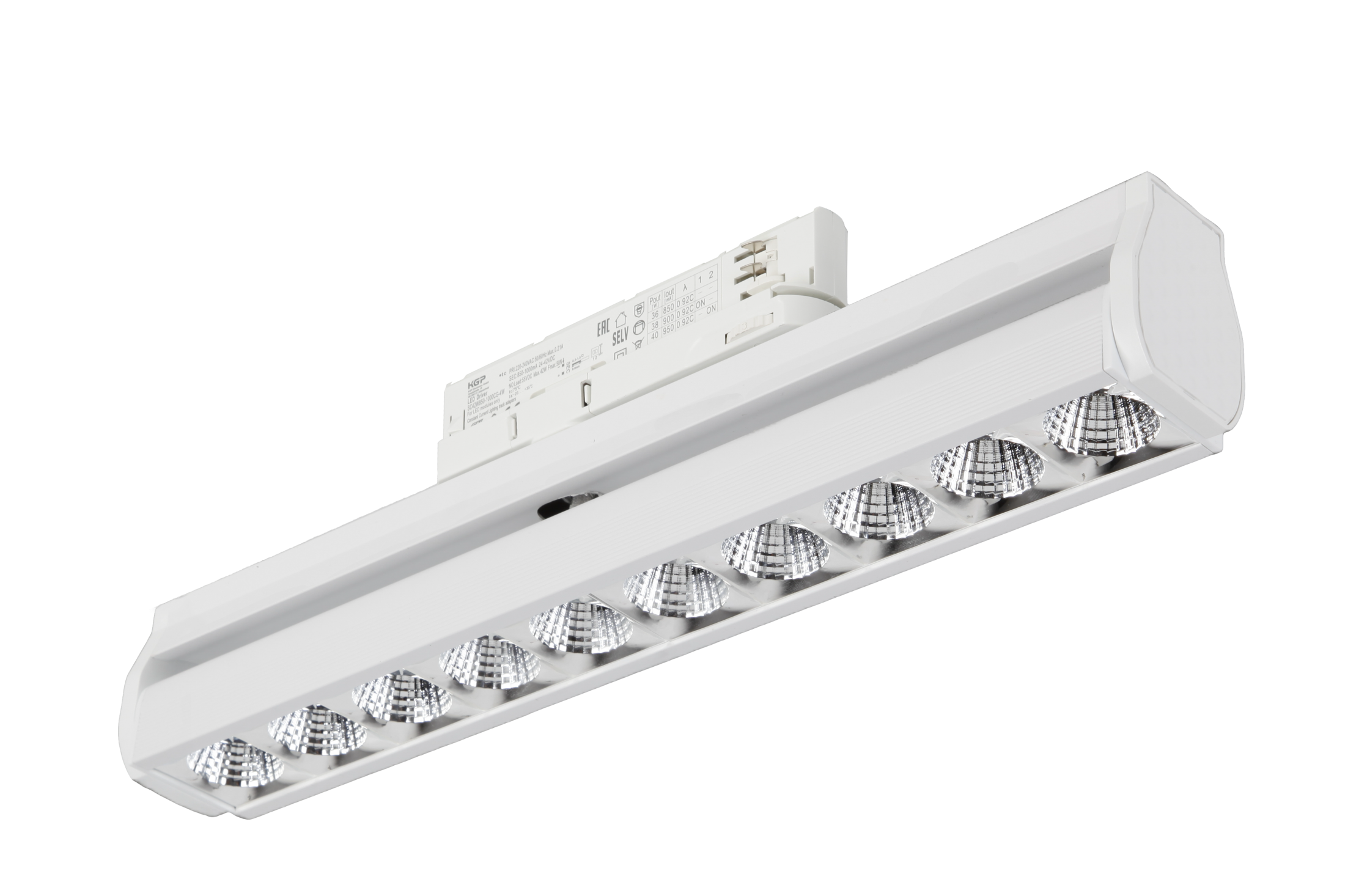 4 Wires Led linear track lights 110V 220V adjustable with KGP driver for  commercial lights