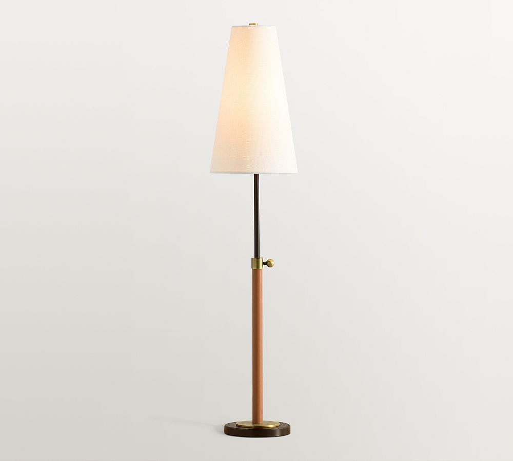 Wholesale Price Indoor Living Room Reading Room Crafted of Brass Finish White Linen Shade with Harp Fitter Table Lamp