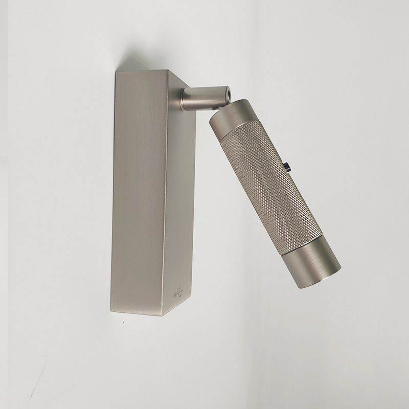 Meanyee Wall Mounted Reading Lamp LED Bedside Lights Headboard Lamps with Switch / USB Charger Port / Adjustable Arm / 3W CREE LED