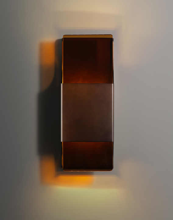 Leclerc Modern LED Brass Wall Lamp Slim Sconce with Adjustable Height Oval Shape for Hotels