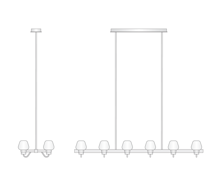 MONTALEMBERT Linear Crystal Chandelier Long-shaped Copper Iron Switch Control for Ceiling Villas Hotels Malls Supermarkets