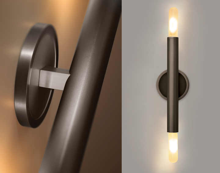 Le Pentagone Sconce Classic Double-headed Round Tube Wall Lamp Is Suitable for Living Room Corridor