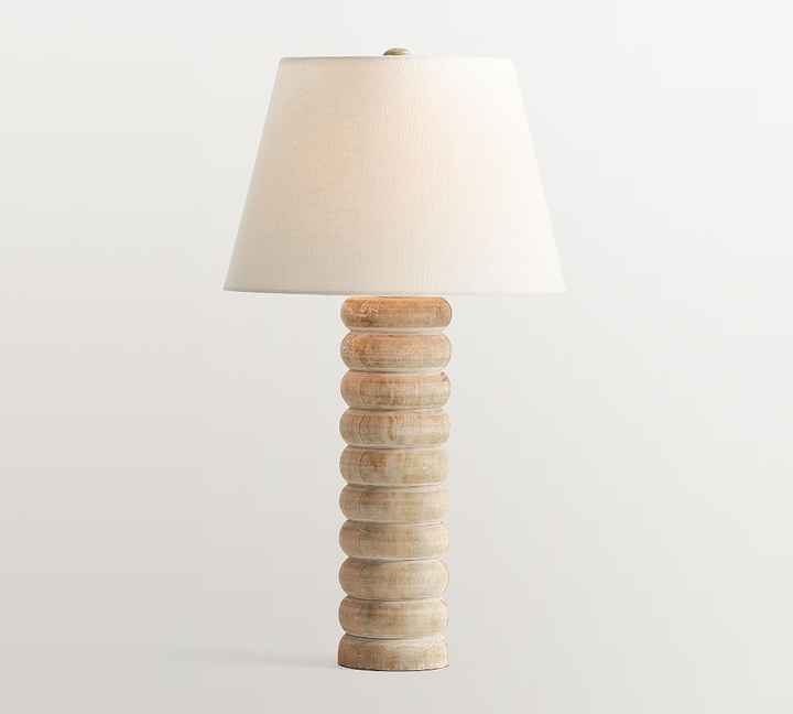 Wholesale Inventory Indoor Living Room Reading Room Crafted of mango Wood with a Natural Finish Table Lamp