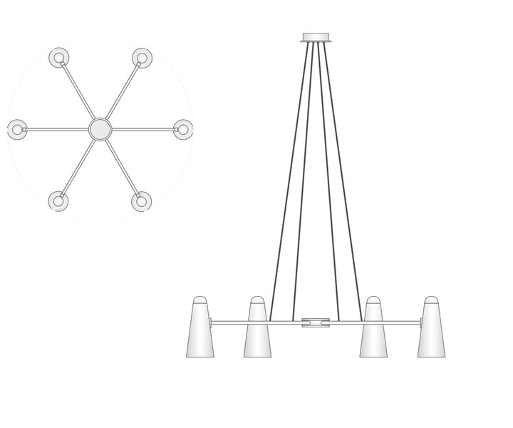 Montfalcon Modern Brass Chandelier Adjustable Height Warm White Light for Home Hotel Restaurant E12 Bulb Base Oval